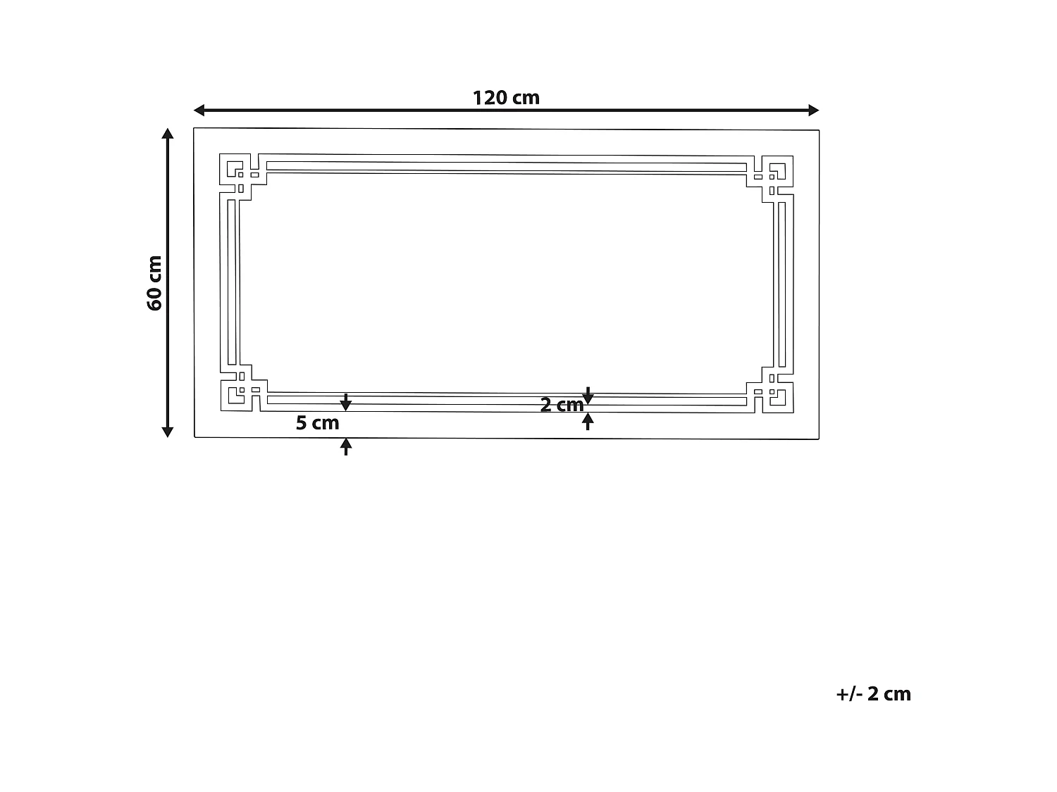 LED badkamerspiegel AVRANCHES 120 cm 60 cm Zilver