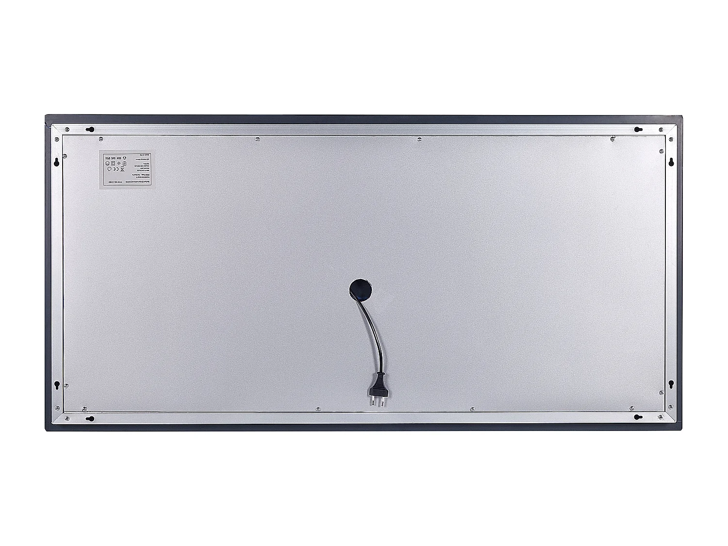 Miroir de salle de bain LED AVRANCHES 120 cm 60 cm Argenté