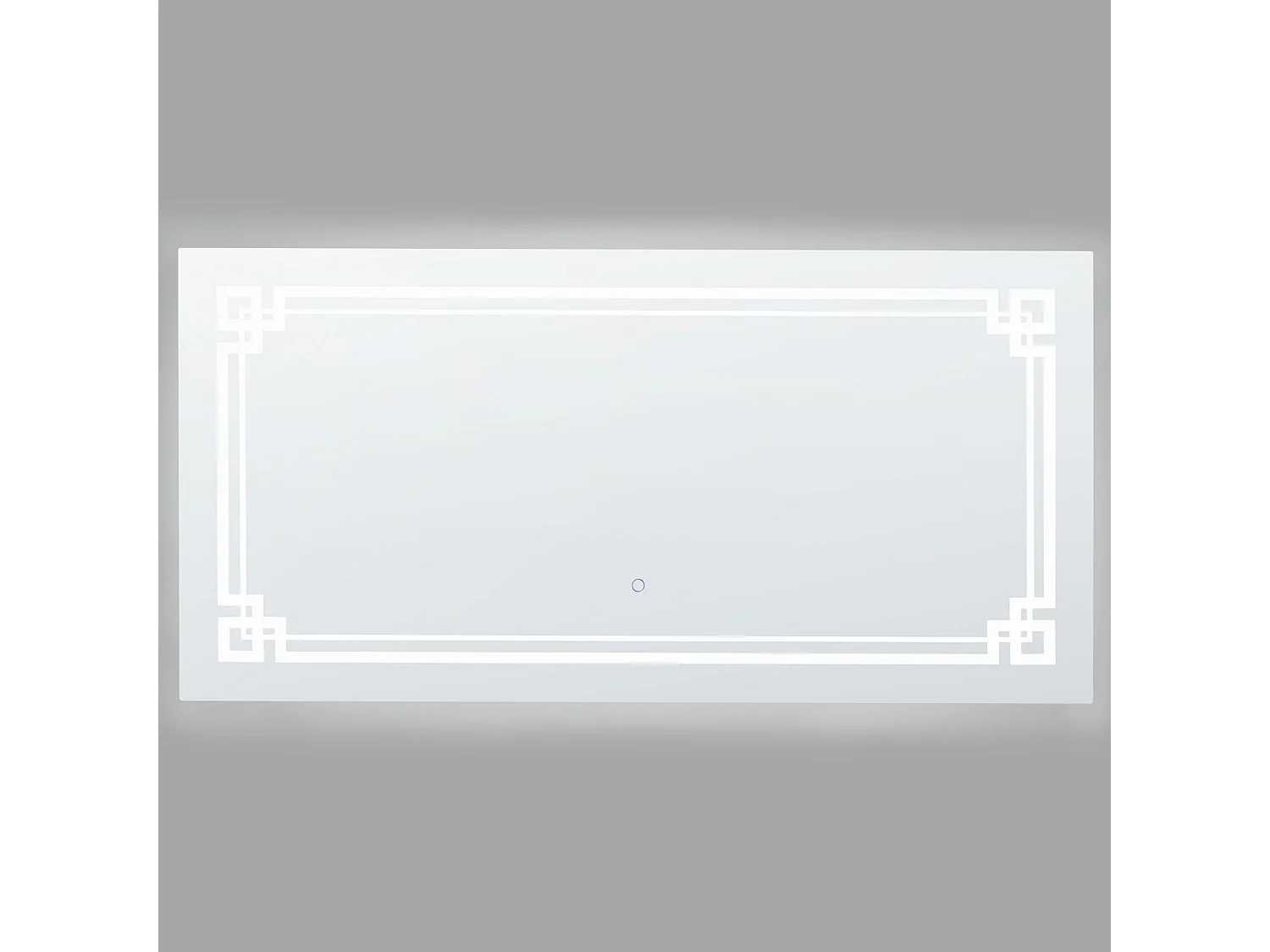 Miroir de salle de bain LED AVRANCHES 120 cm 60 cm Argenté