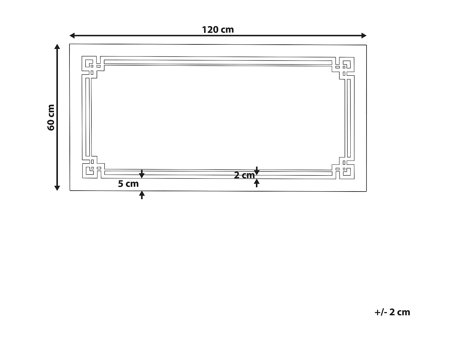 Espelho LED para casa de banho AVRANCHES 120 cm 60 cm Prateado