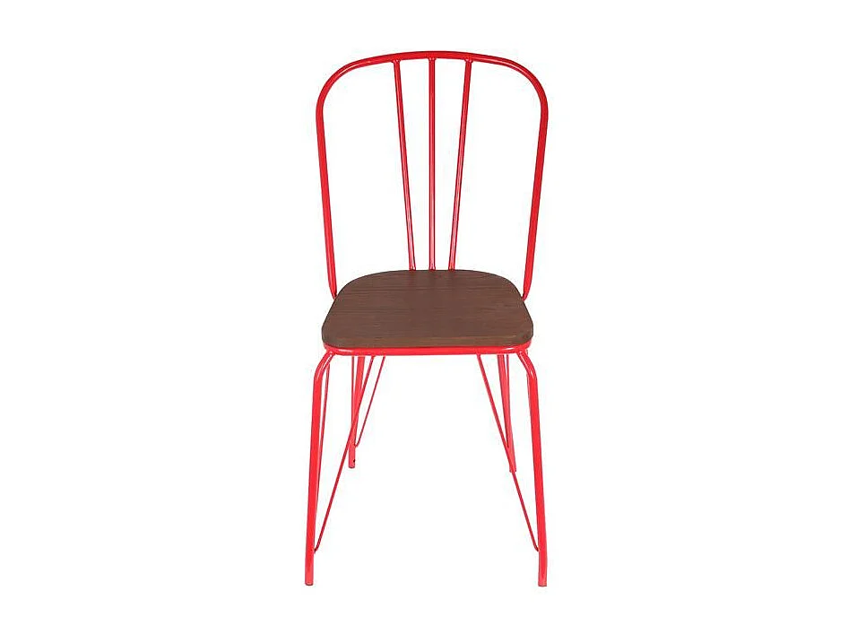 Lot de 2 Chaises Déco "Industrie" 102cm Rouge