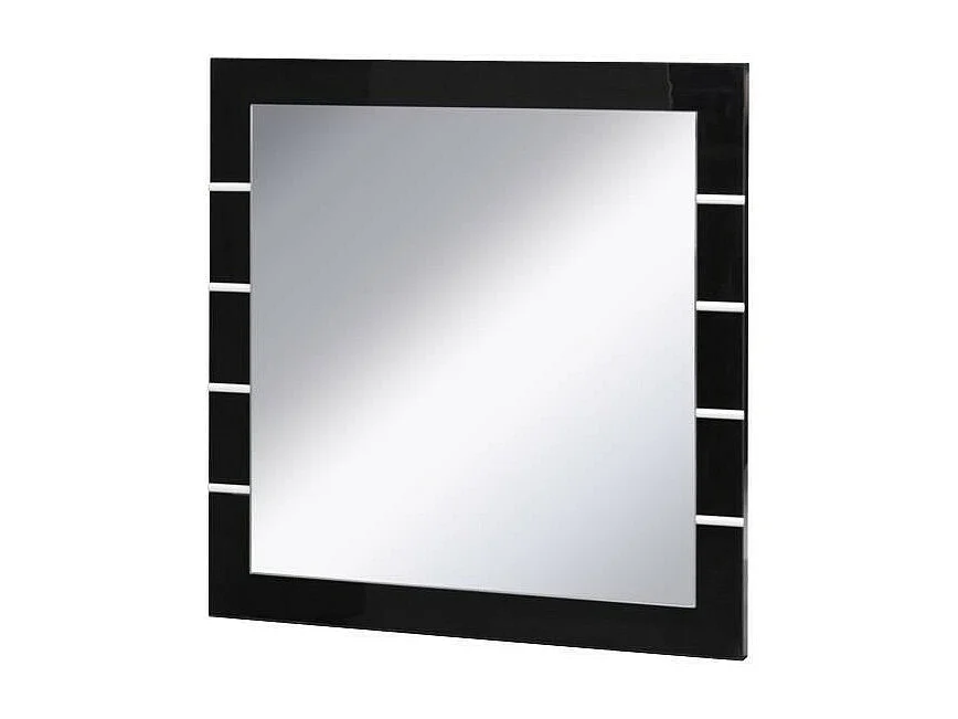 Ensemble buffet LINA avec 3 miroirs coloris noir et blanc