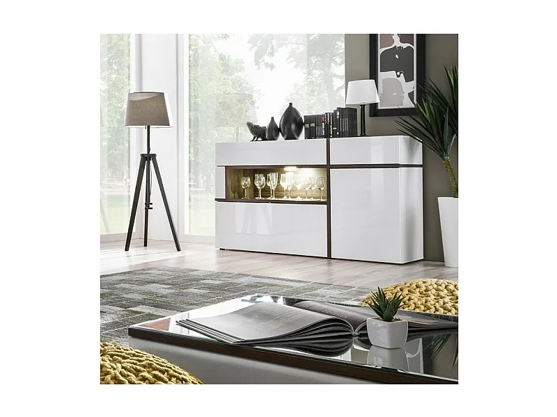 Buffet, Sideboard Modell CRISS + LED. Modernes und designorientiertes Sideboard für Ihr Wohnzimmer oder Esszimmer.