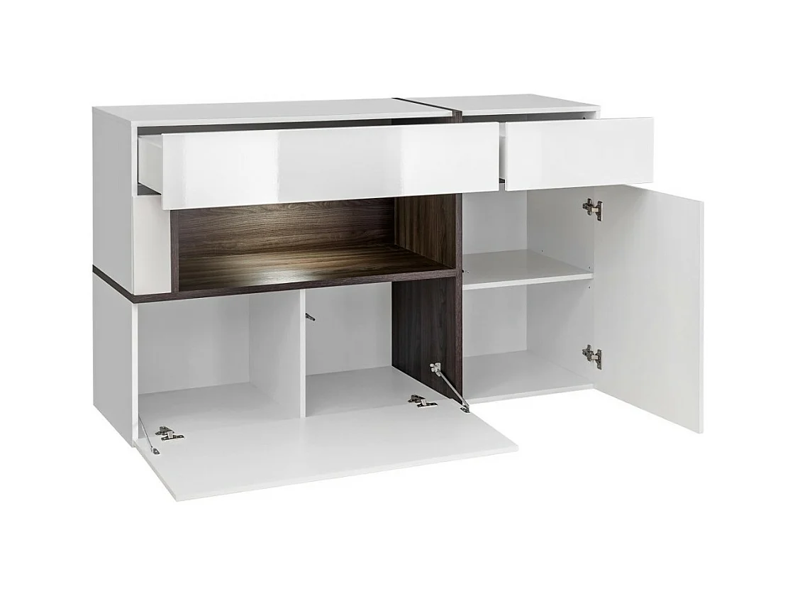 Buffet, Sideboard Modell CRISS + LED. Modernes und designorientiertes Sideboard für Ihr Wohnzimmer oder Esszimmer.