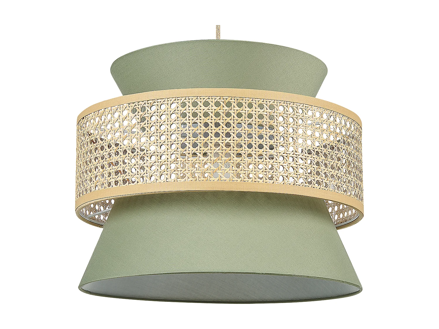 Lampe suspension LUYANO Rotin Vert clair