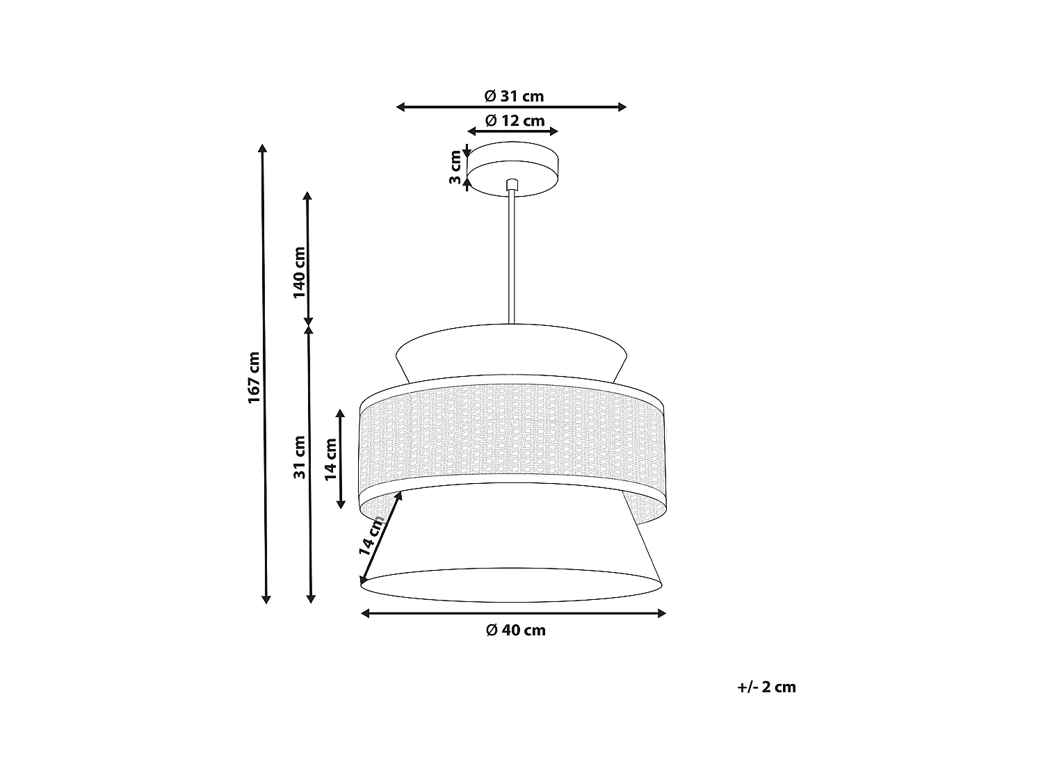 Lampa wisząca LUYANO Rattan Koralowy