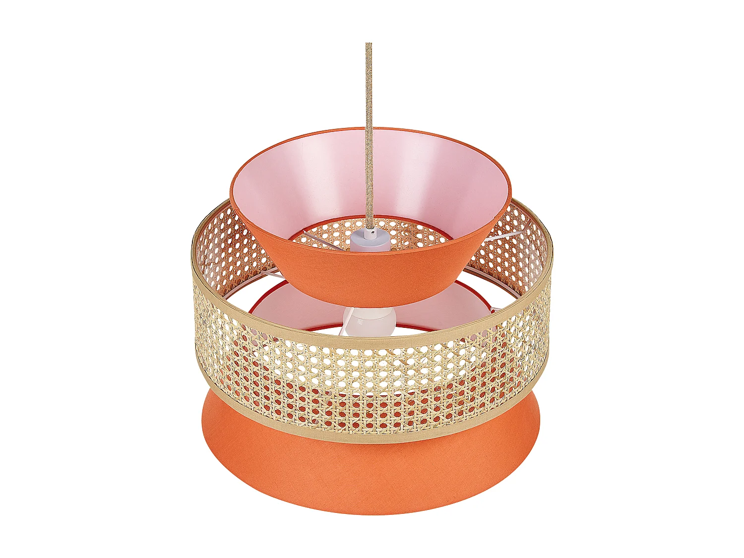 Hanglamp LUYANO Rotan Koraalrood