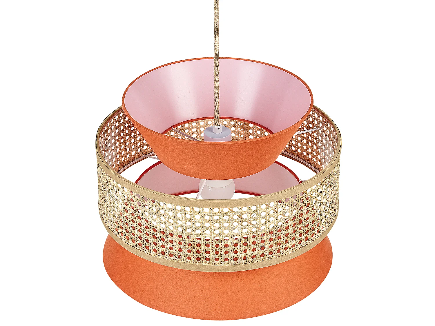 Hanglamp LUYANO Rotan Koraalrood