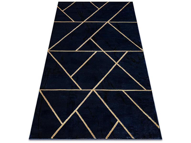 Tapete EMERALD exclusivo 1012 glamour, à moda geométrico azul escuro 240x330 cm