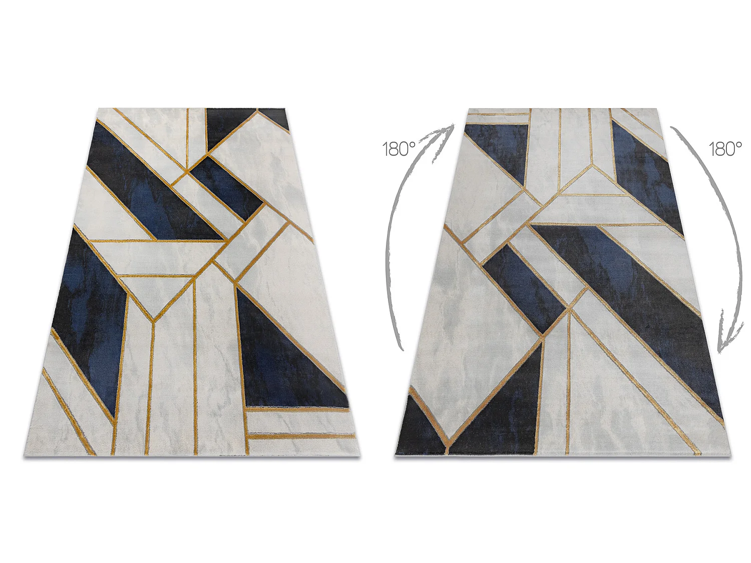 Tapijt EMERALD exclusief 1015 glamour, stijlvol marmer, geometrisch ma 200x290 cm