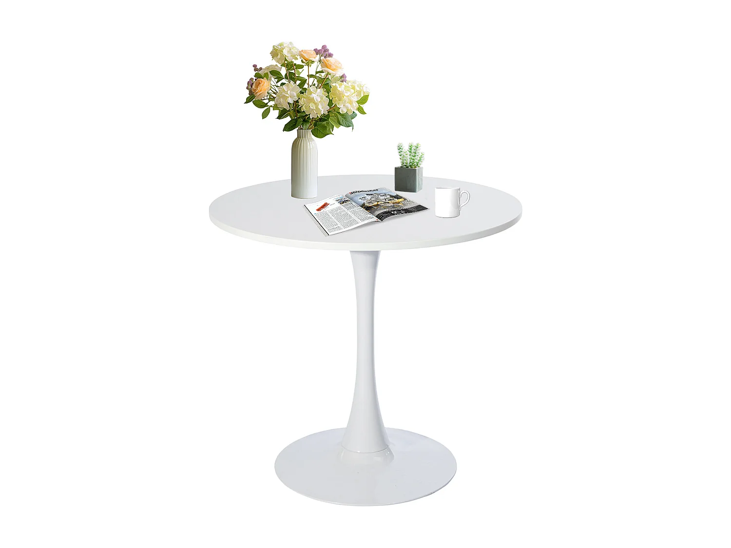 Table à manger ronde 4 personnes moderne, CLIFT