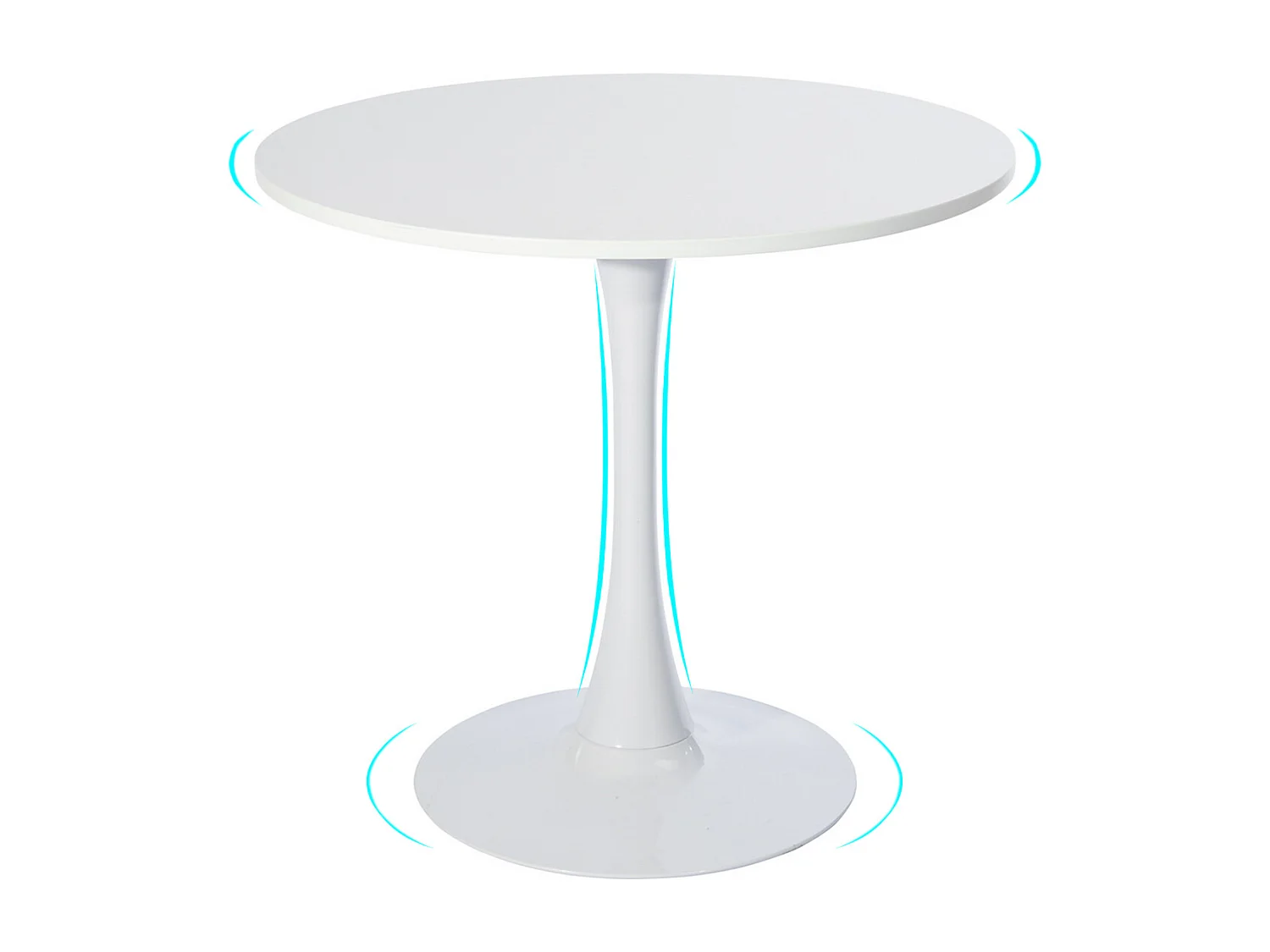 Table à manger ronde 4 personnes moderne, CLIFT