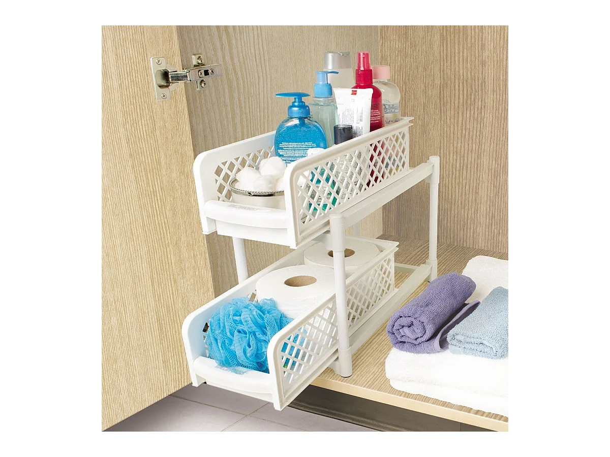 Etagère de rangement 2 tiroirs