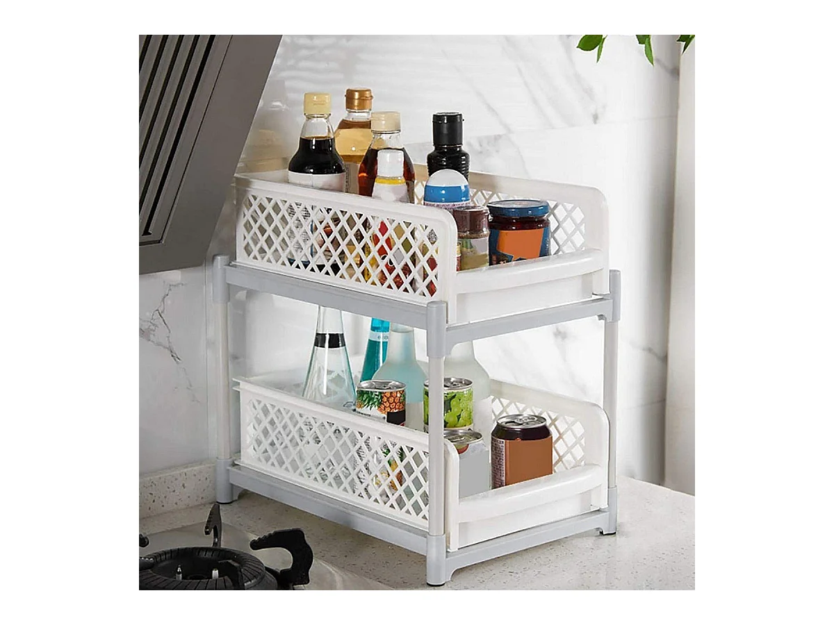 Etagère de rangement 2 tiroirs