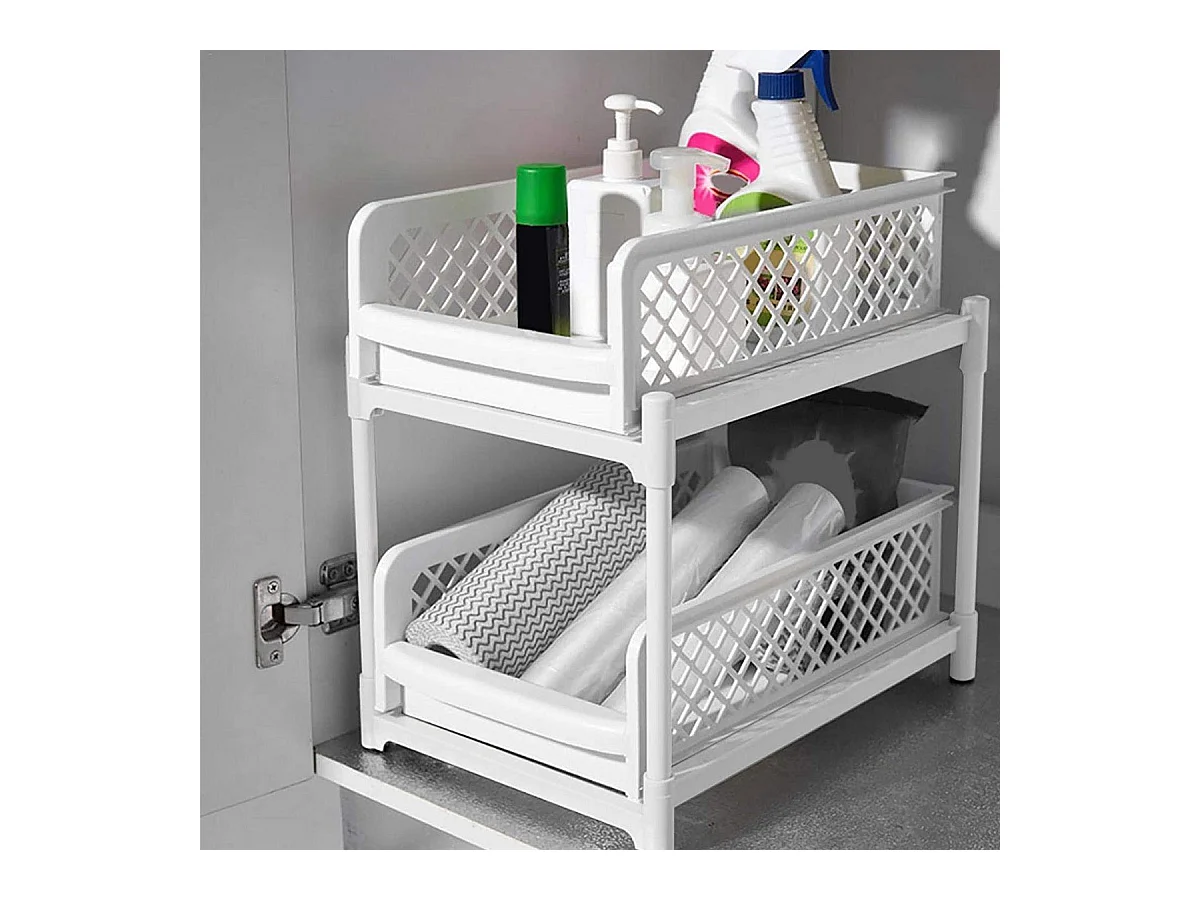 Etagère de rangement 2 tiroirs