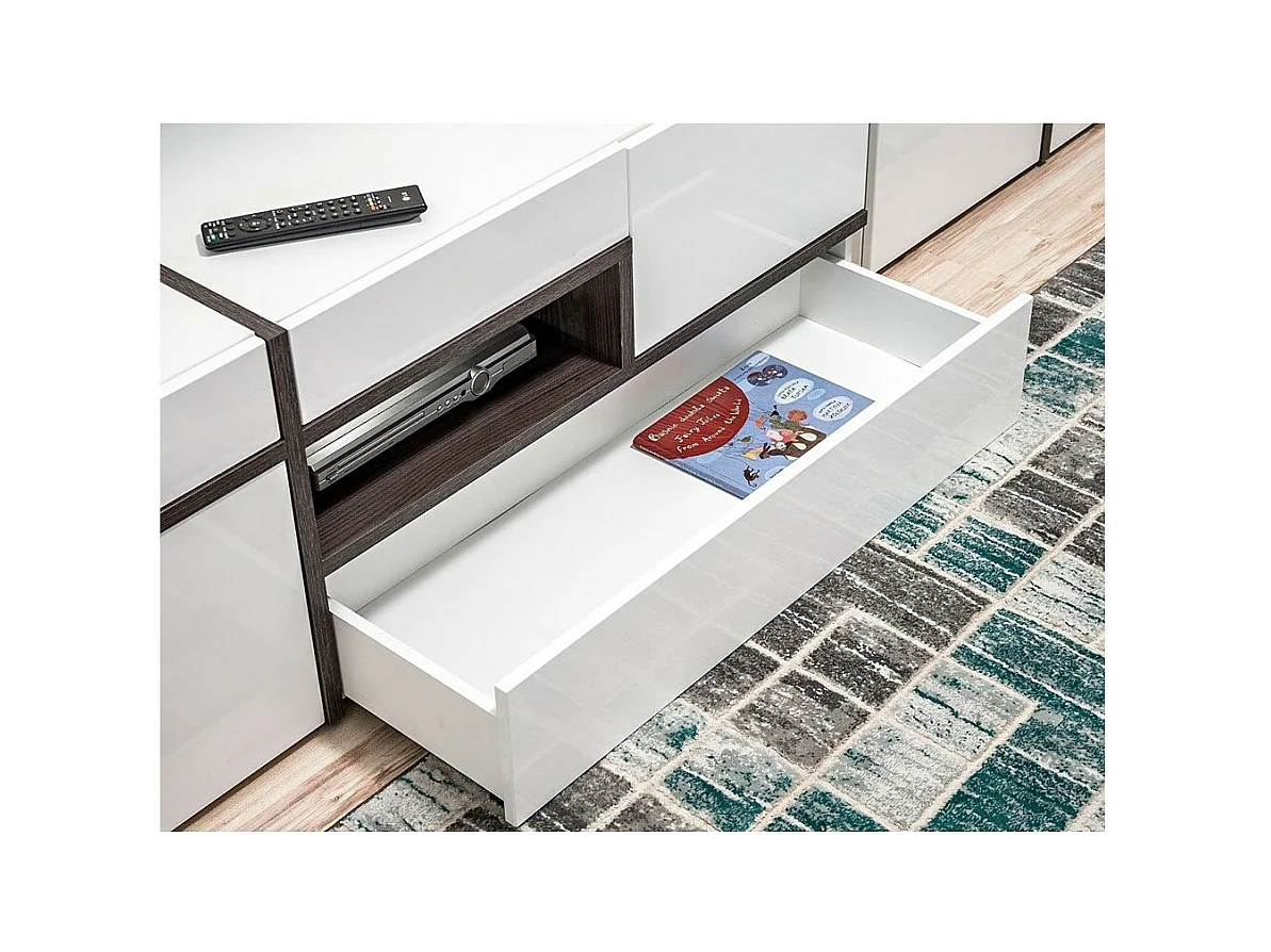 Mueble para TV de 150 cm CRISS con LED integradas, decoración moderna para sala de estar