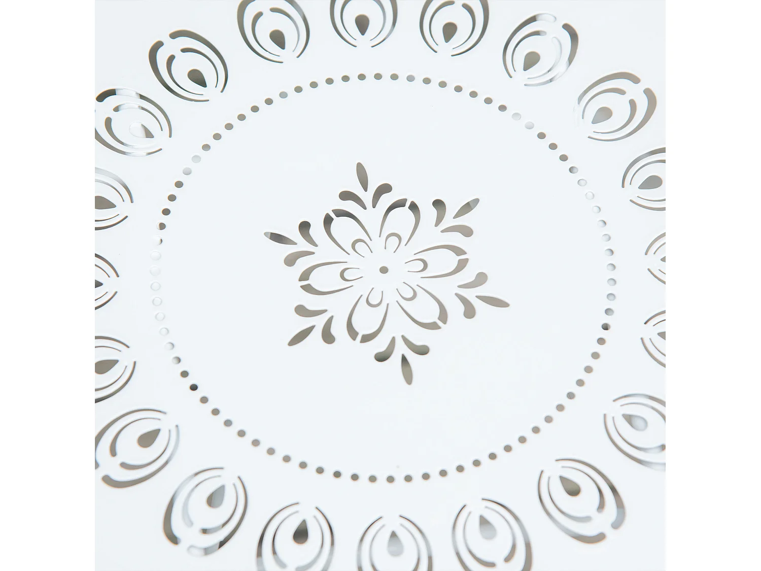 Ensemble de jardin bistro 3 pièces 2 chaises pliantes et table ronde en métal époxy blanc