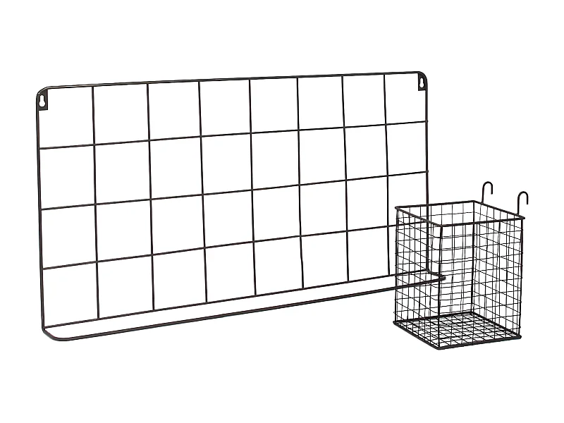KABLEA - Pêle-Mêle Filaire Métallique Noir avec Pot