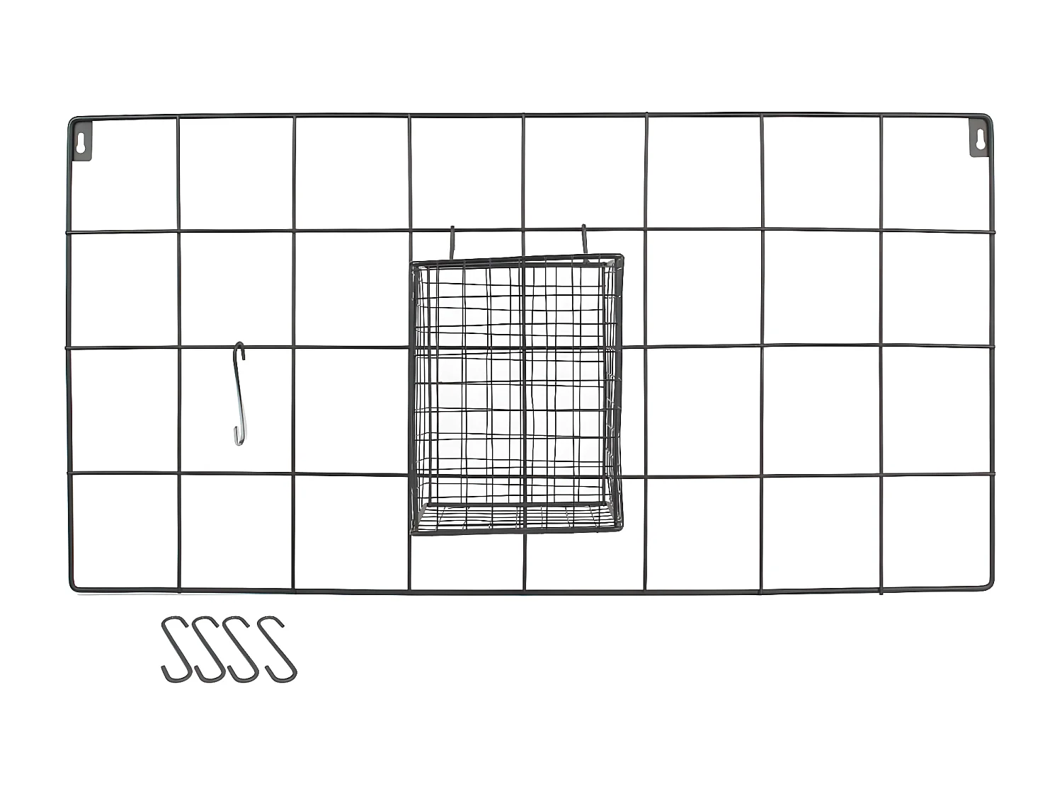 KABLEA - Pêle-Mêle Filaire Métallique Noir avec Pot