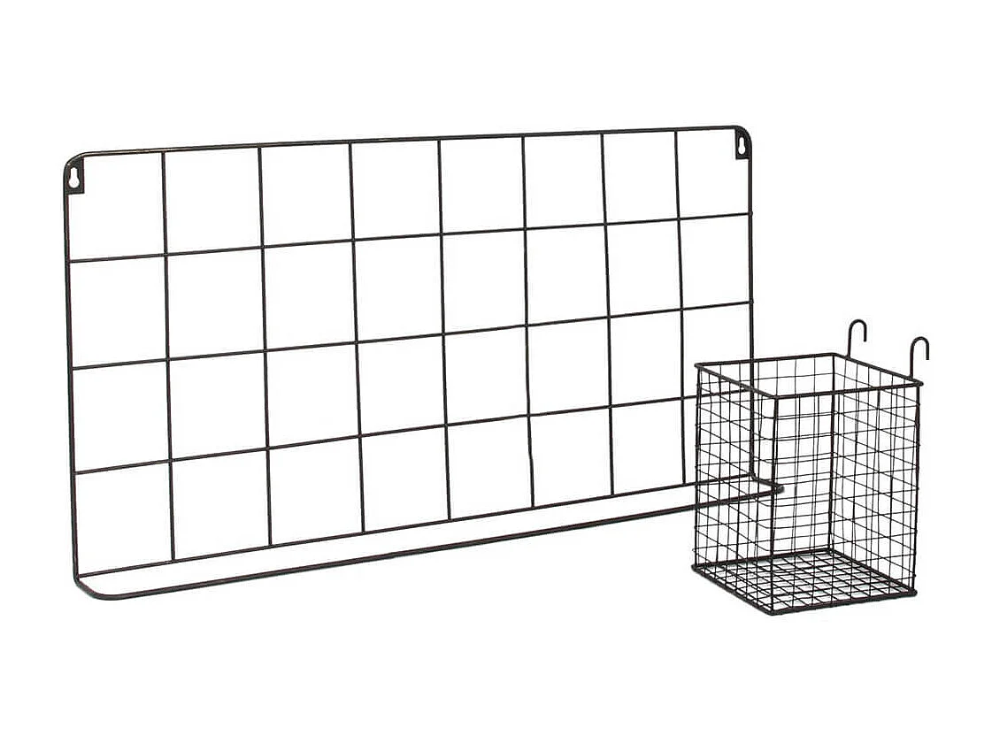 KABLEA - Pêle-Mêle Filaire Métallique Noir avec Pot