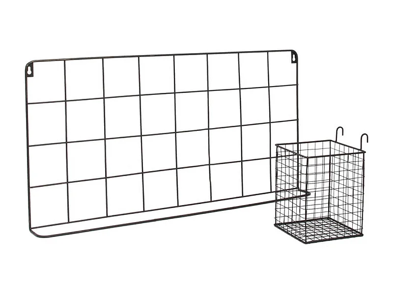 KABLEA - Pêle-Mêle Filaire Métallique Noir avec Pot