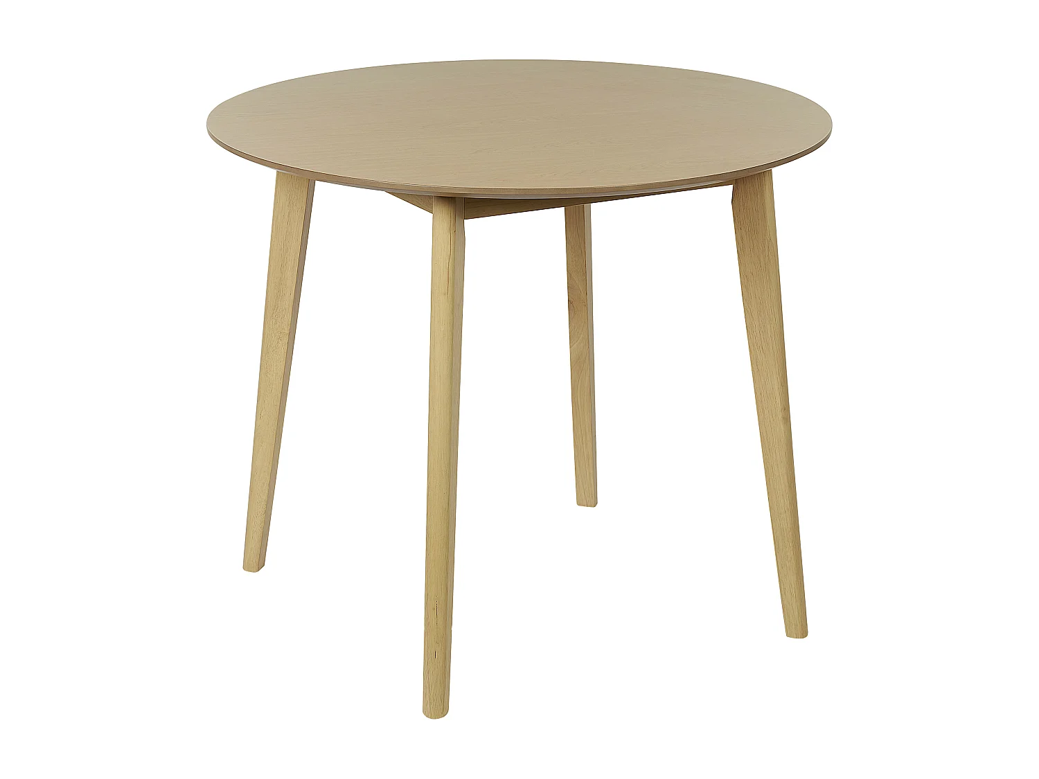 Esstisch heller Holzfarbton rund ⌀ 90 cm für 4 Personen Skandinavisch Sandy