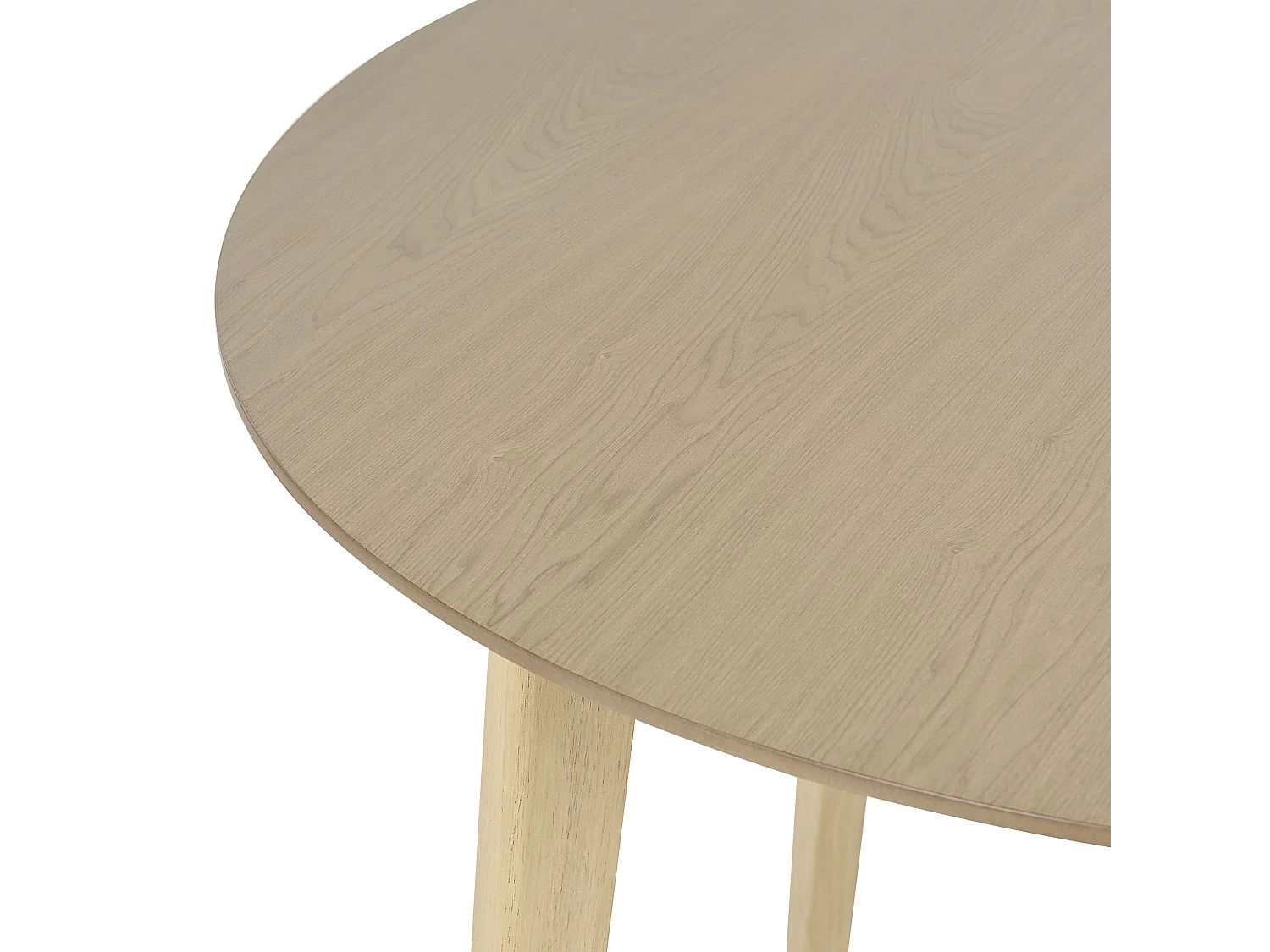 Esstisch heller Holzfarbton rund ⌀ 90 cm für 4 Personen Skandinavisch Sandy