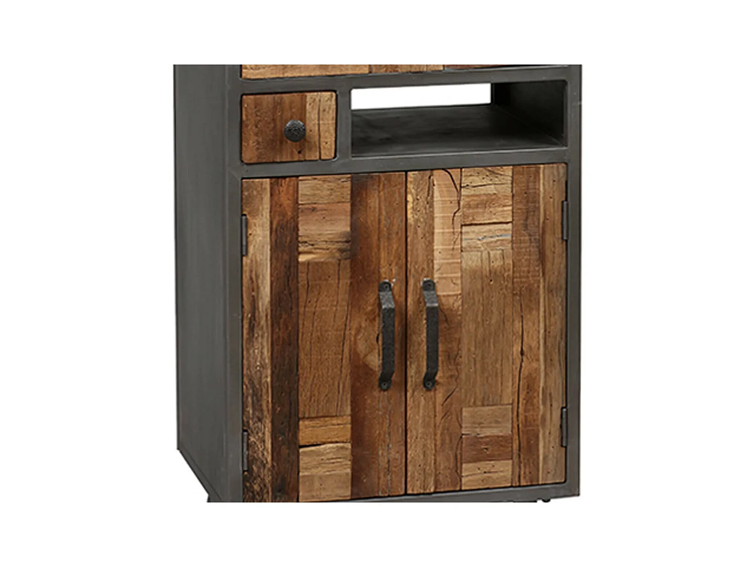 LEONARD - Meuble de Rangement 2 Portes 2 Tiroirs