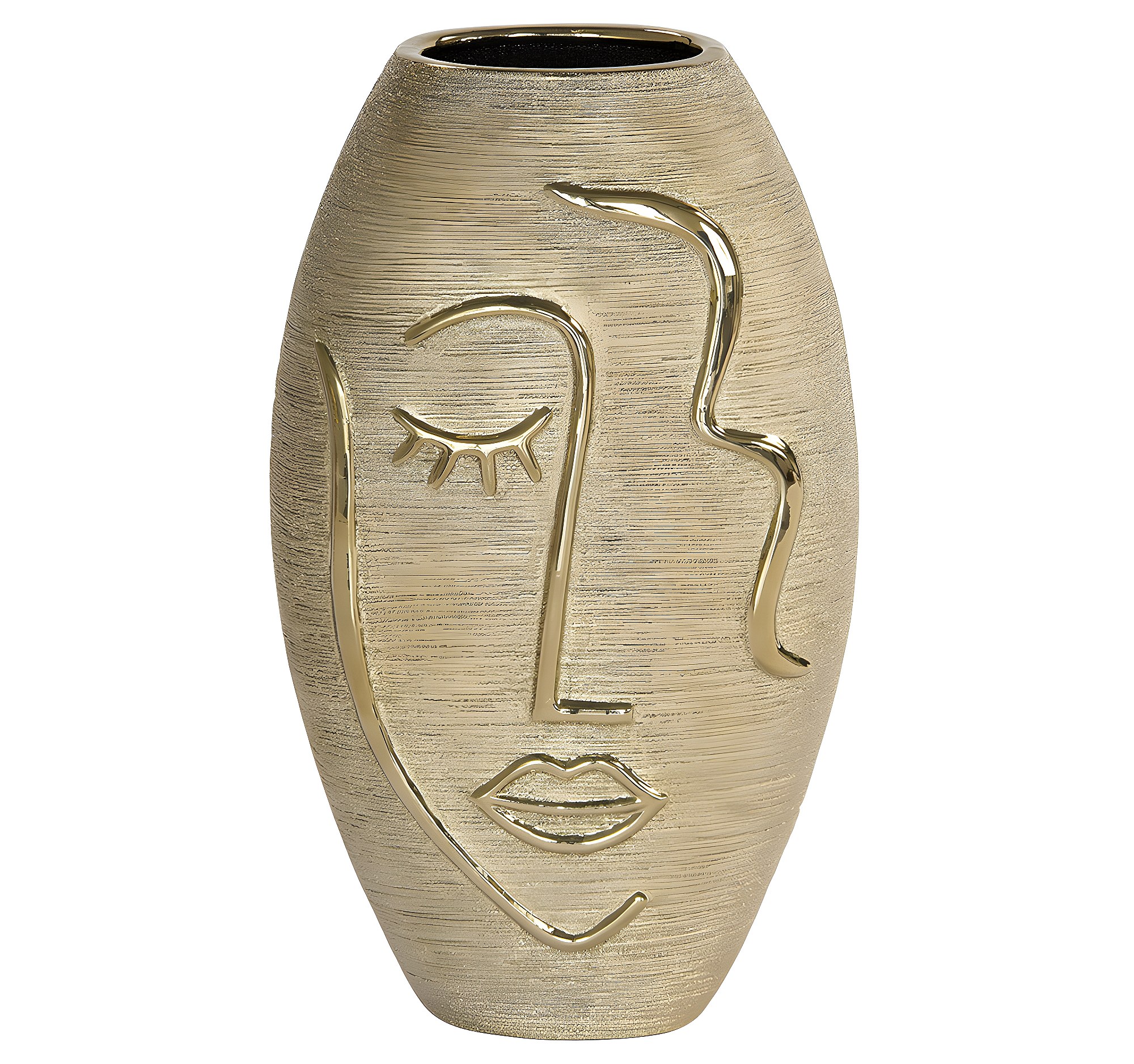 Vase visage or 33 cm