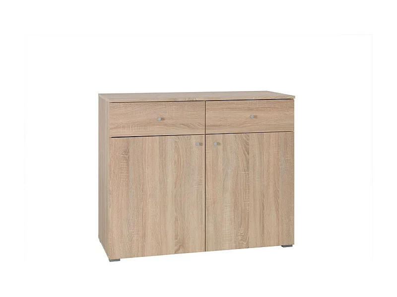 Kommode MAXIM in heller Eichenfarbe - 2 Türen und 2 Schubladen