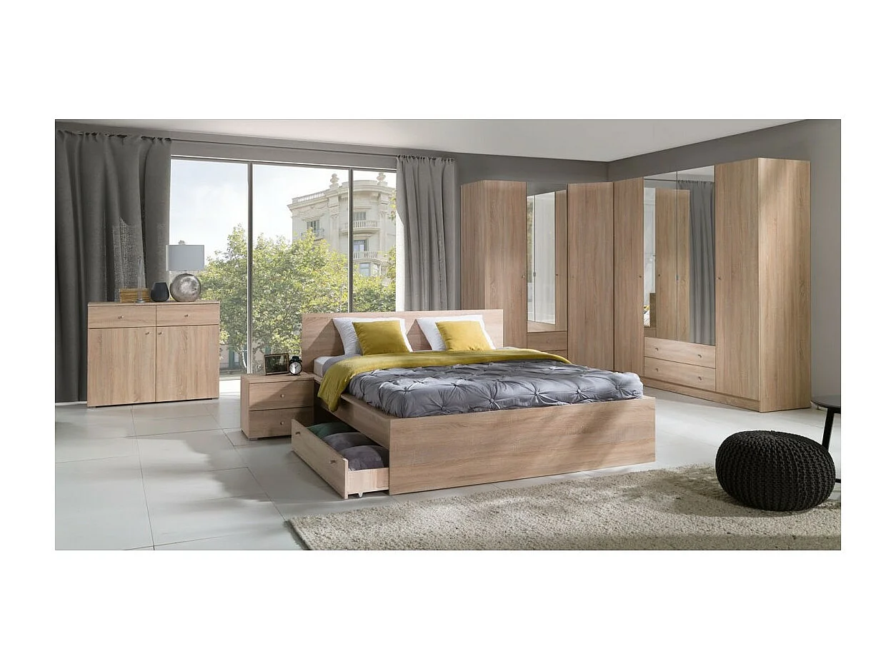 Dressoir MAXIM in lichte eikenkleur - 2 deuren en 2 laden