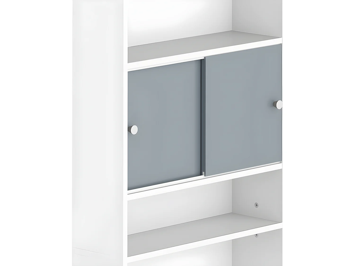 Meuble wc WAVE Blanc et Chêne naturel 64 X 177