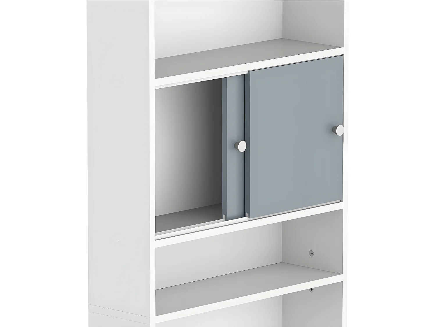 Meuble wc WAVE Blanc et Chêne naturel 64 X 177