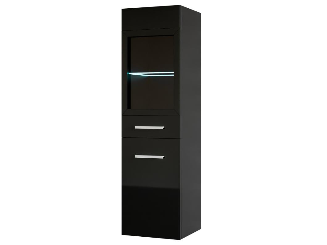 Colonna per bagno con LED L30 x l30 x H109 cm Nero - LAURINE