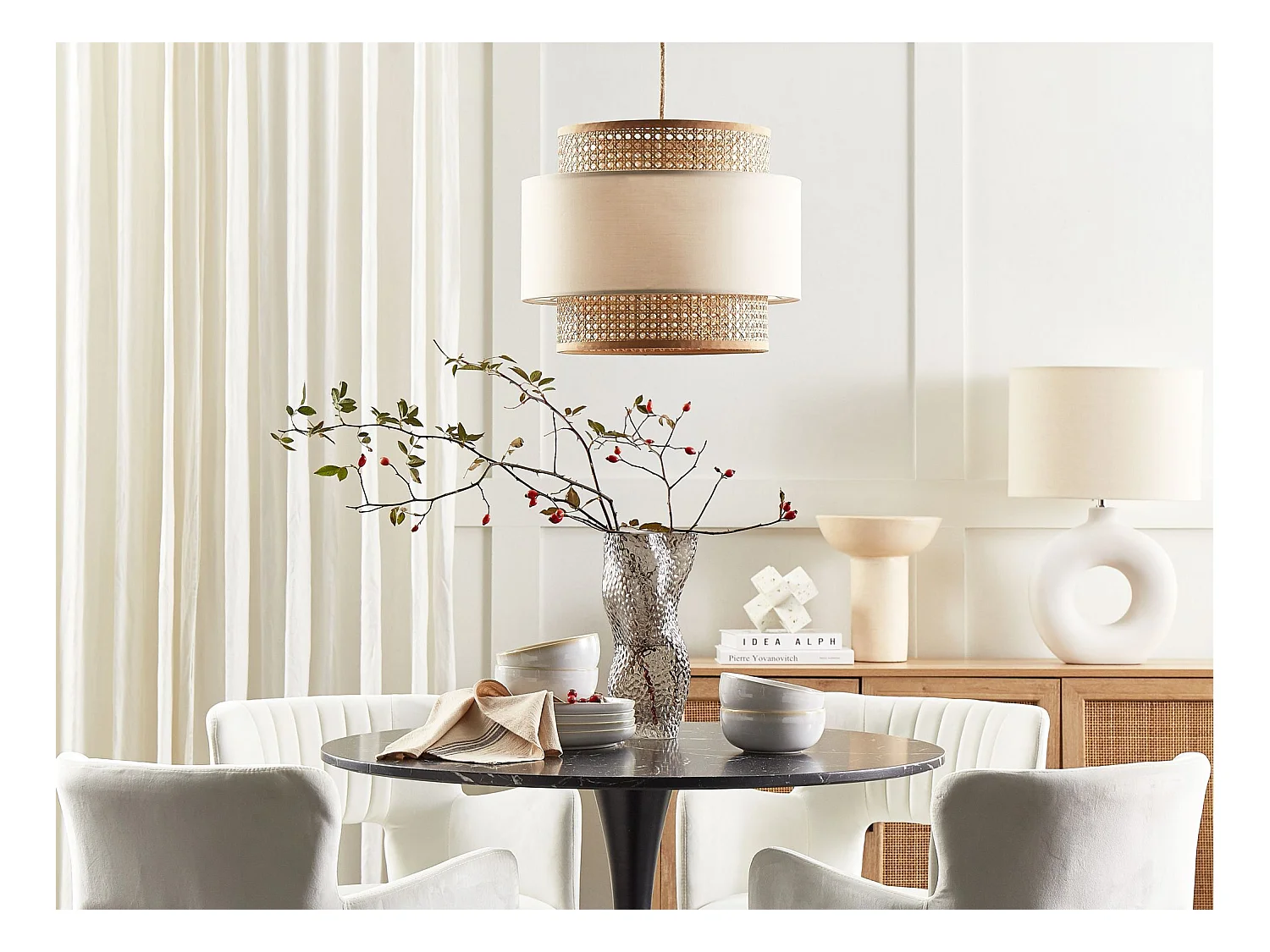 Hanglamp YUMURI Rotan Lichtbeige