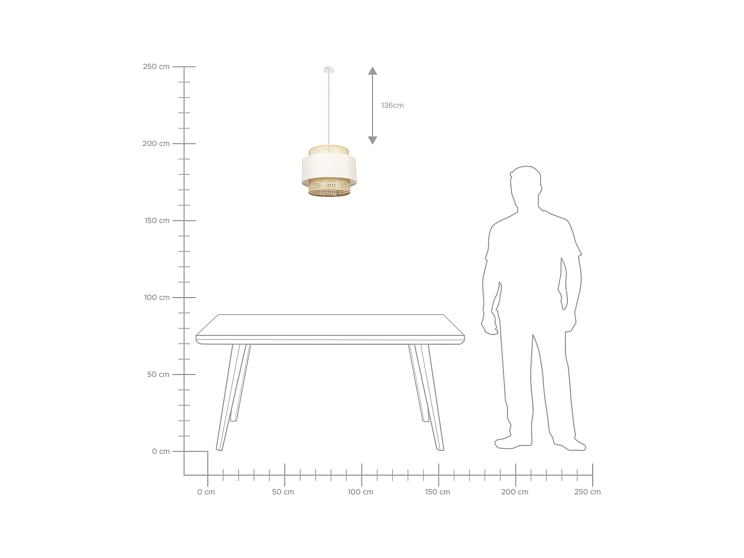 Hanglamp YUMURI Rotan Lichtbeige