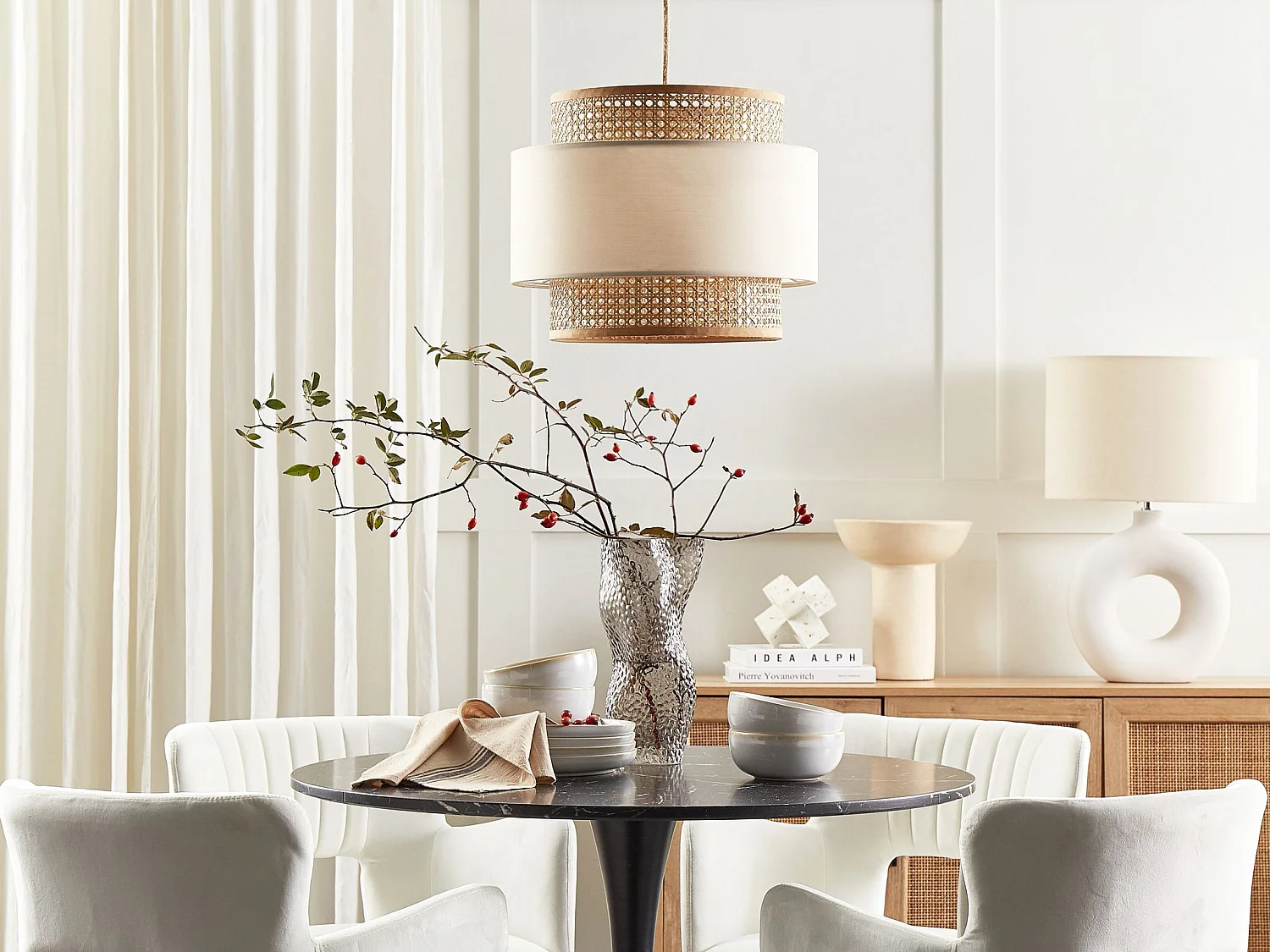 Hanglamp YUMURI Rotan Lichtbeige