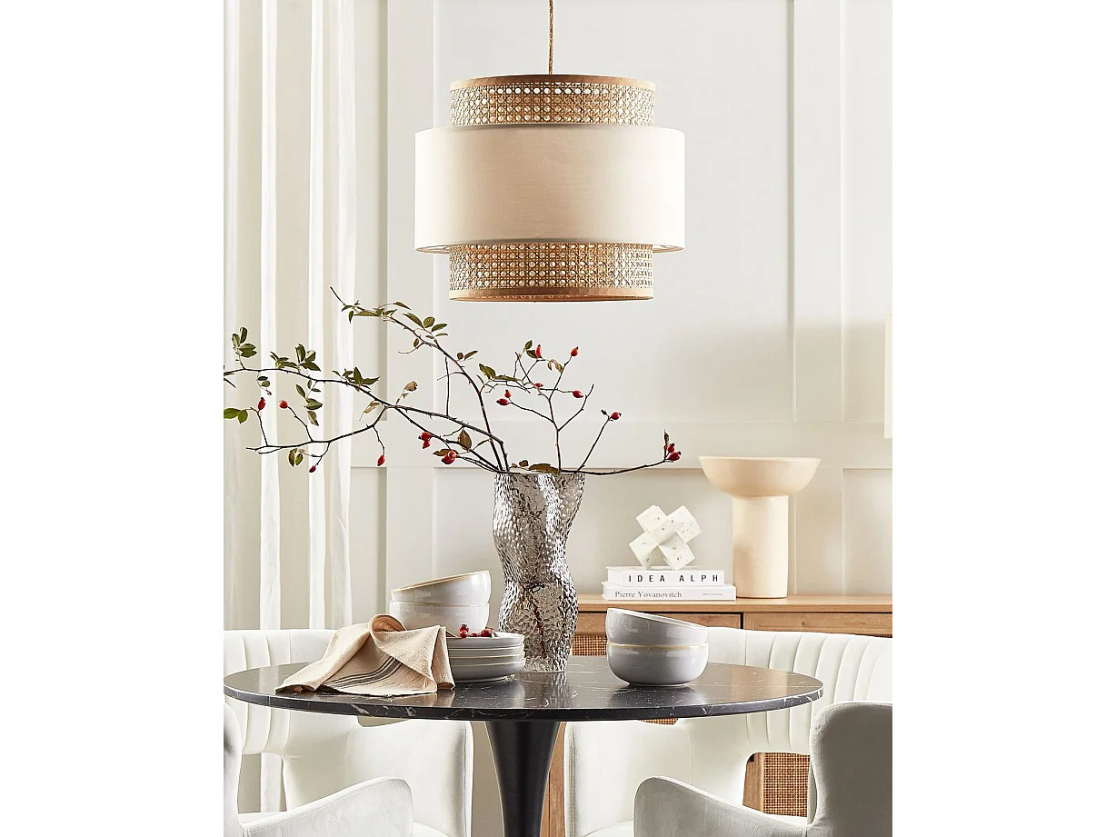 Pendant Lamp YUMURI Rattan Light Beige