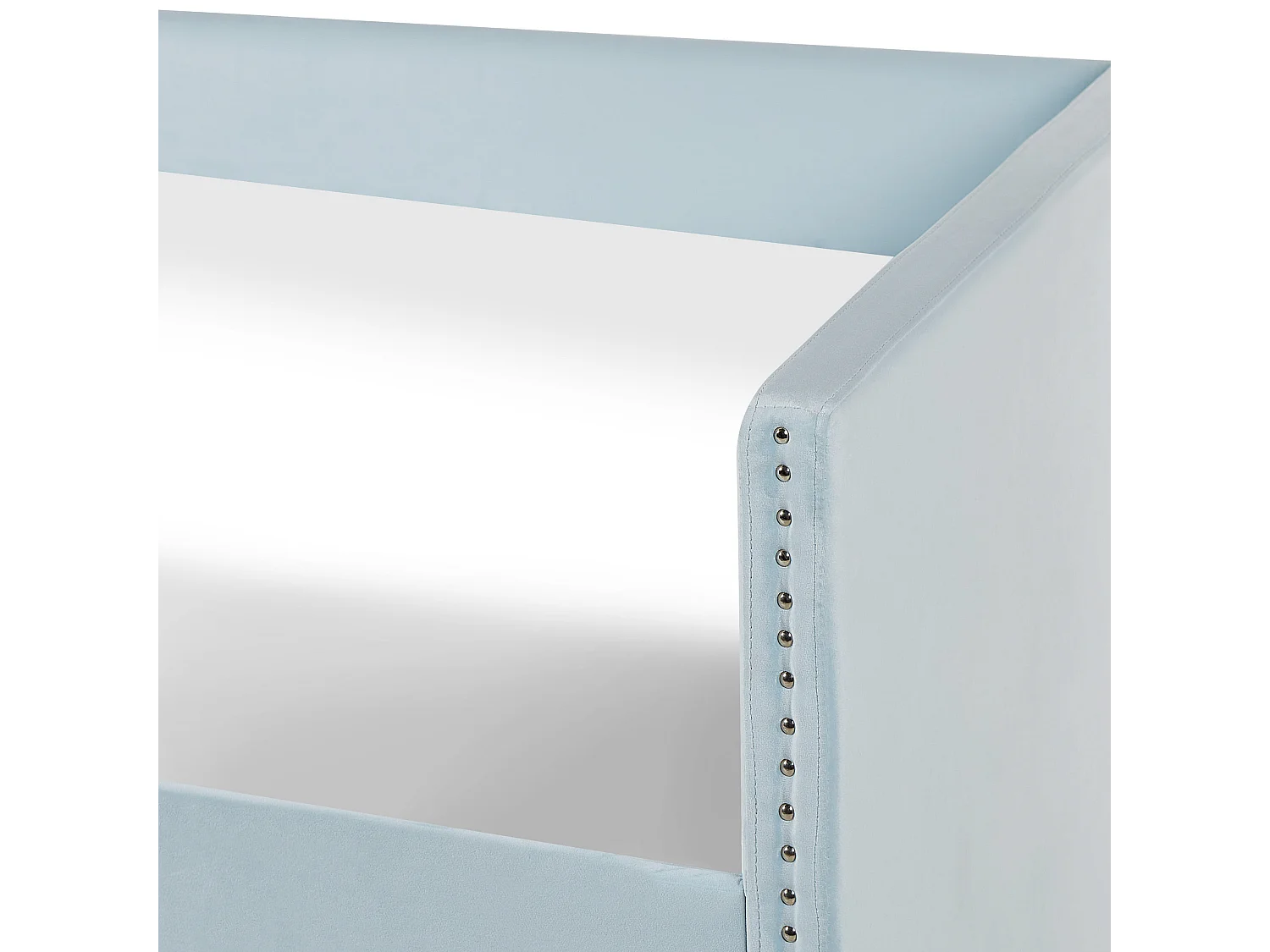 Lit gigogne Velours TROYES 90 x 200 cm Bleu clair