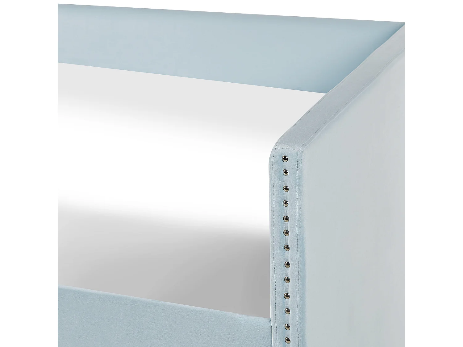 Onderschuifbed Fluweel TROYES 90 x 200 cm Lichtblauw