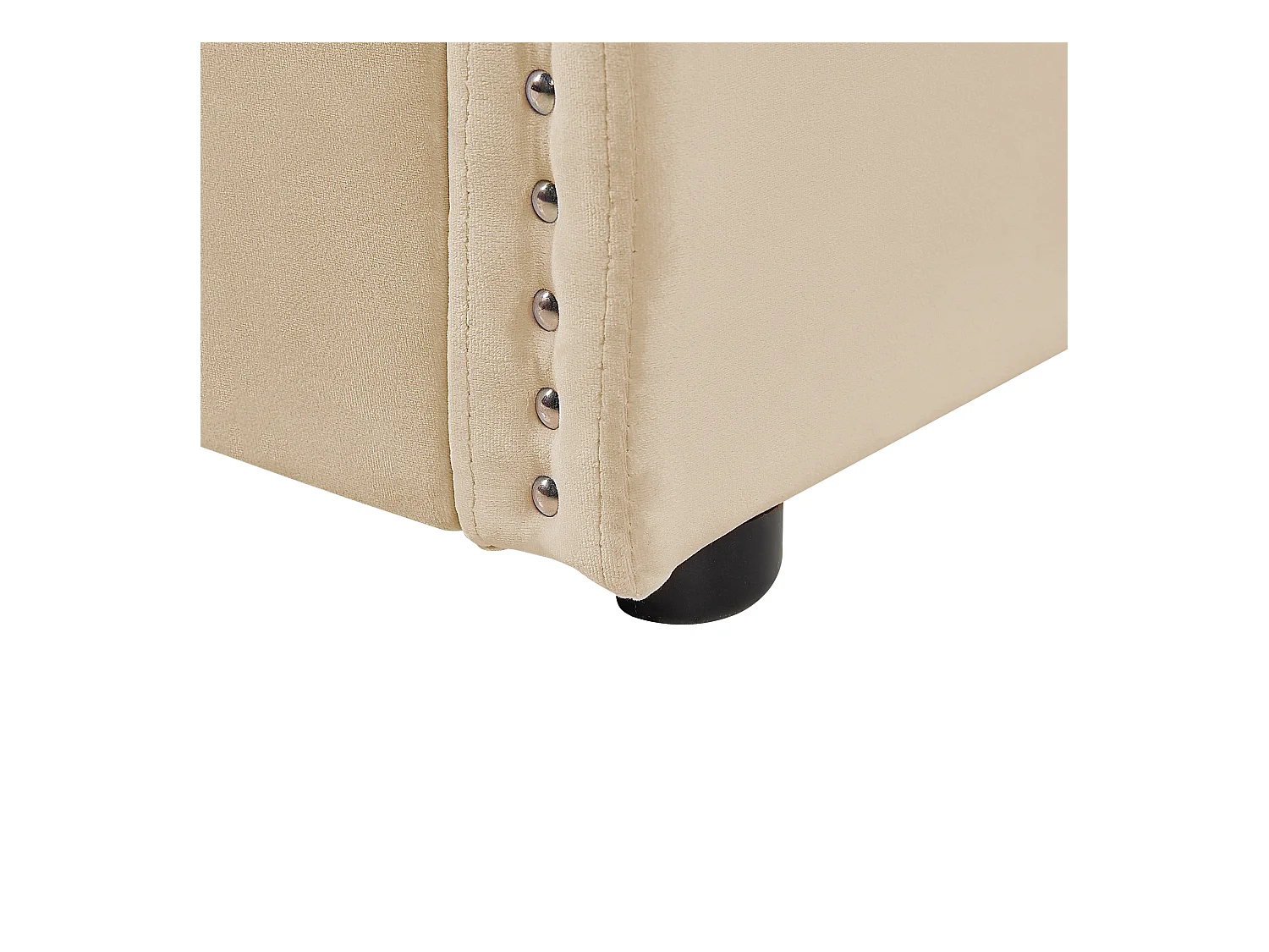 Łóżko wysuwane Welur TROYES 90 x 200 cm Beżowy