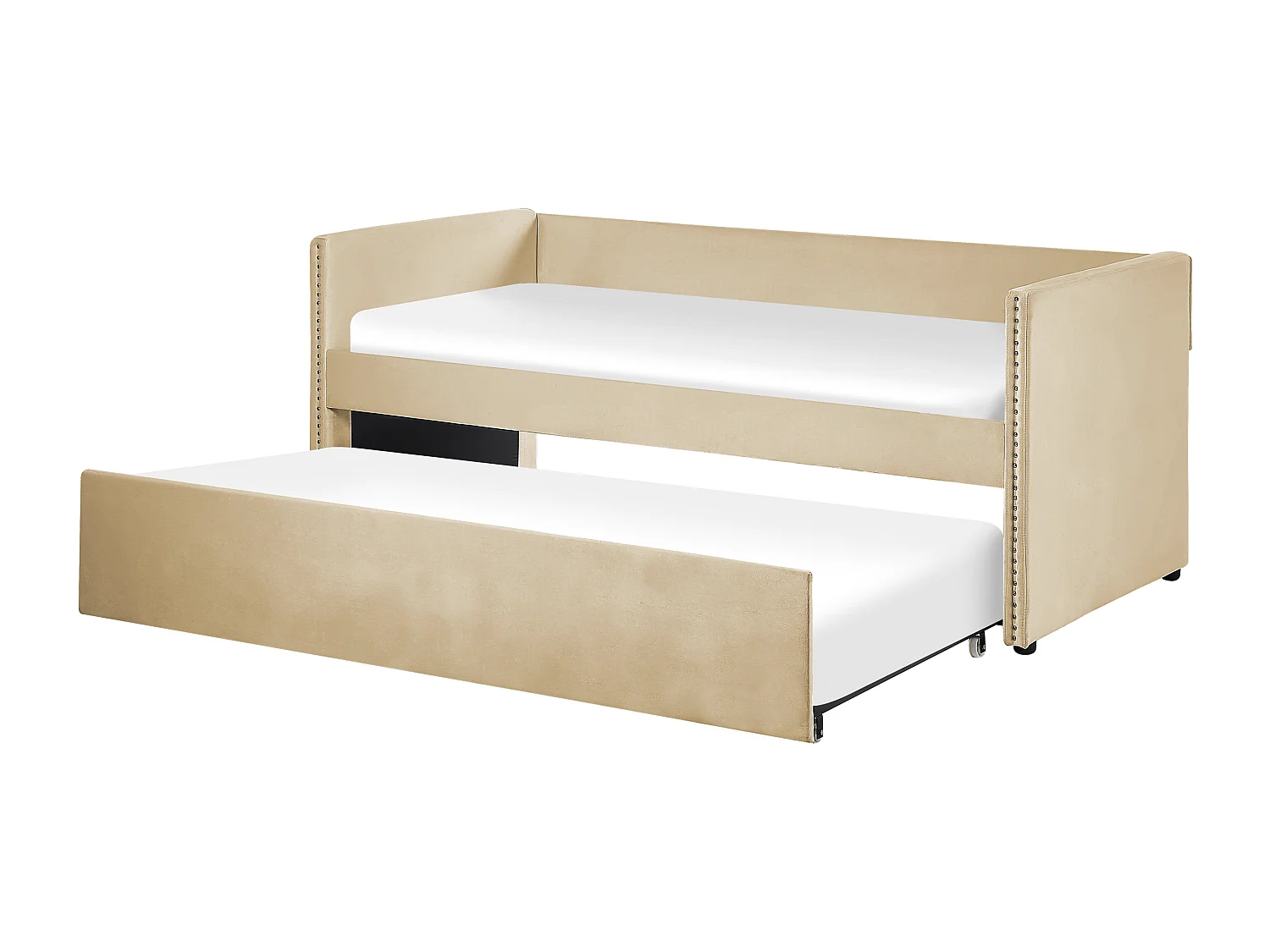 Letto estraibile Velluto TROYES 90 x 200 cm Beige