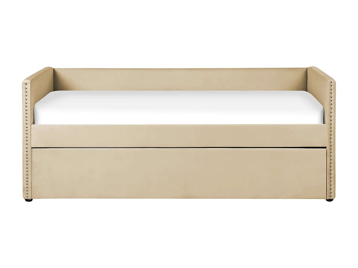 Letto estraibile Velluto TROYES 90 x 200 cm Beige