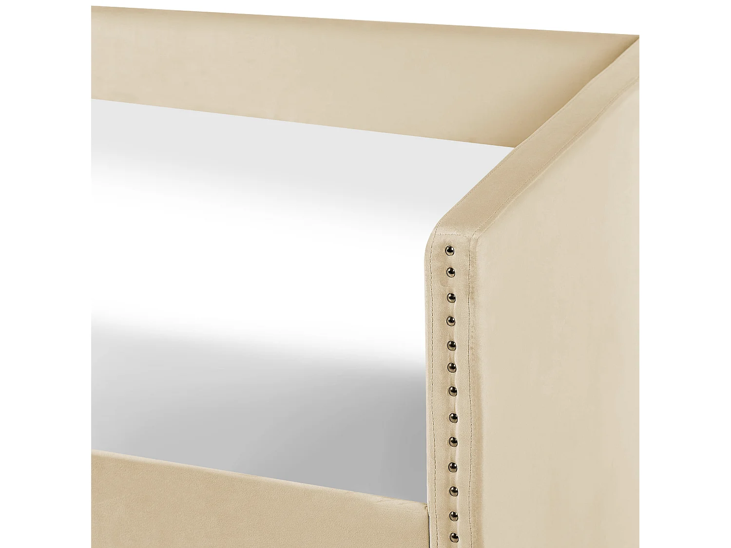 Onderschuifbed Fluweel TROYES 90 x 200 cm Beige