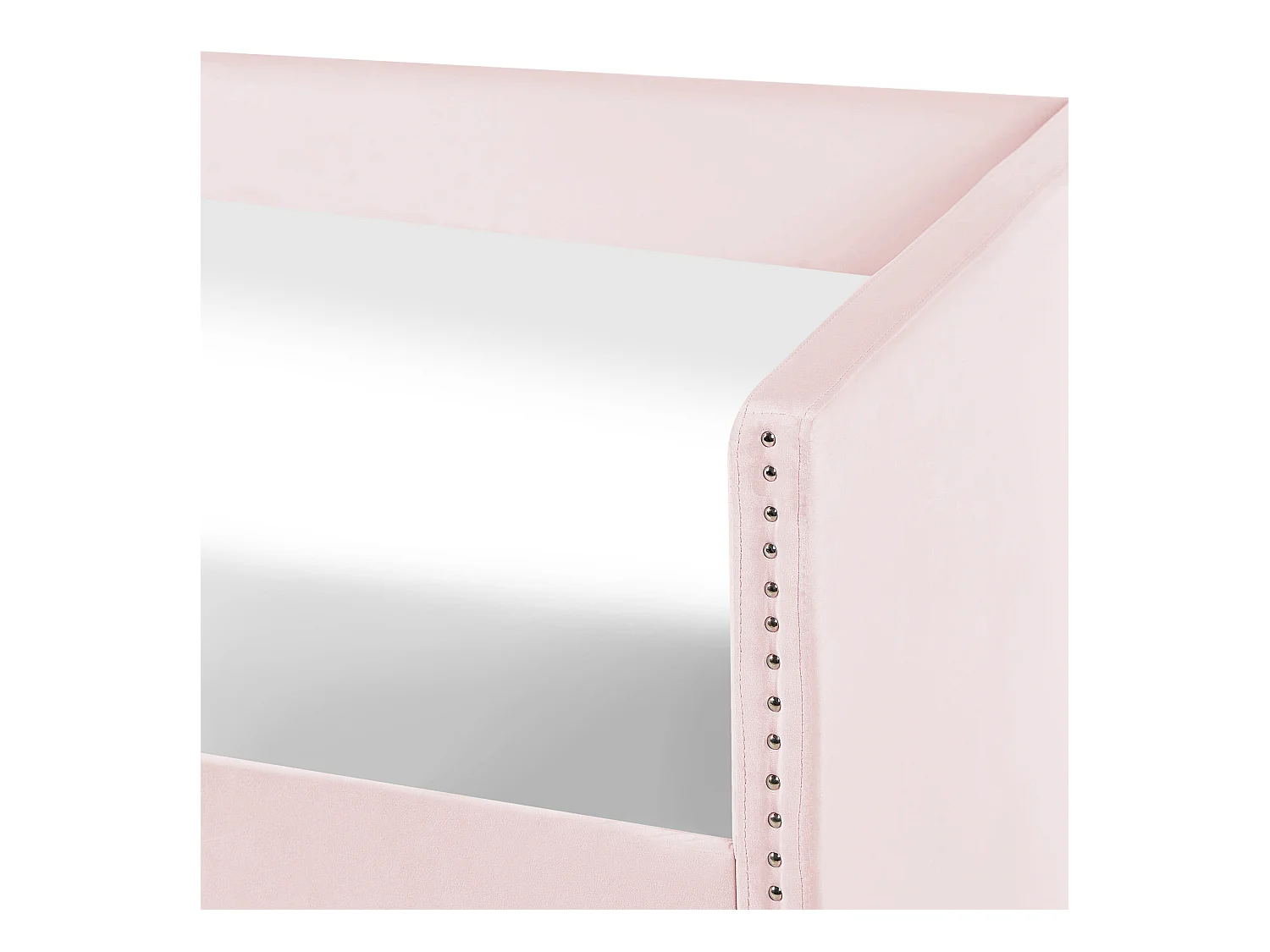 Lit gigogne Velours TROYES 90 x 200 cm Rose pastel