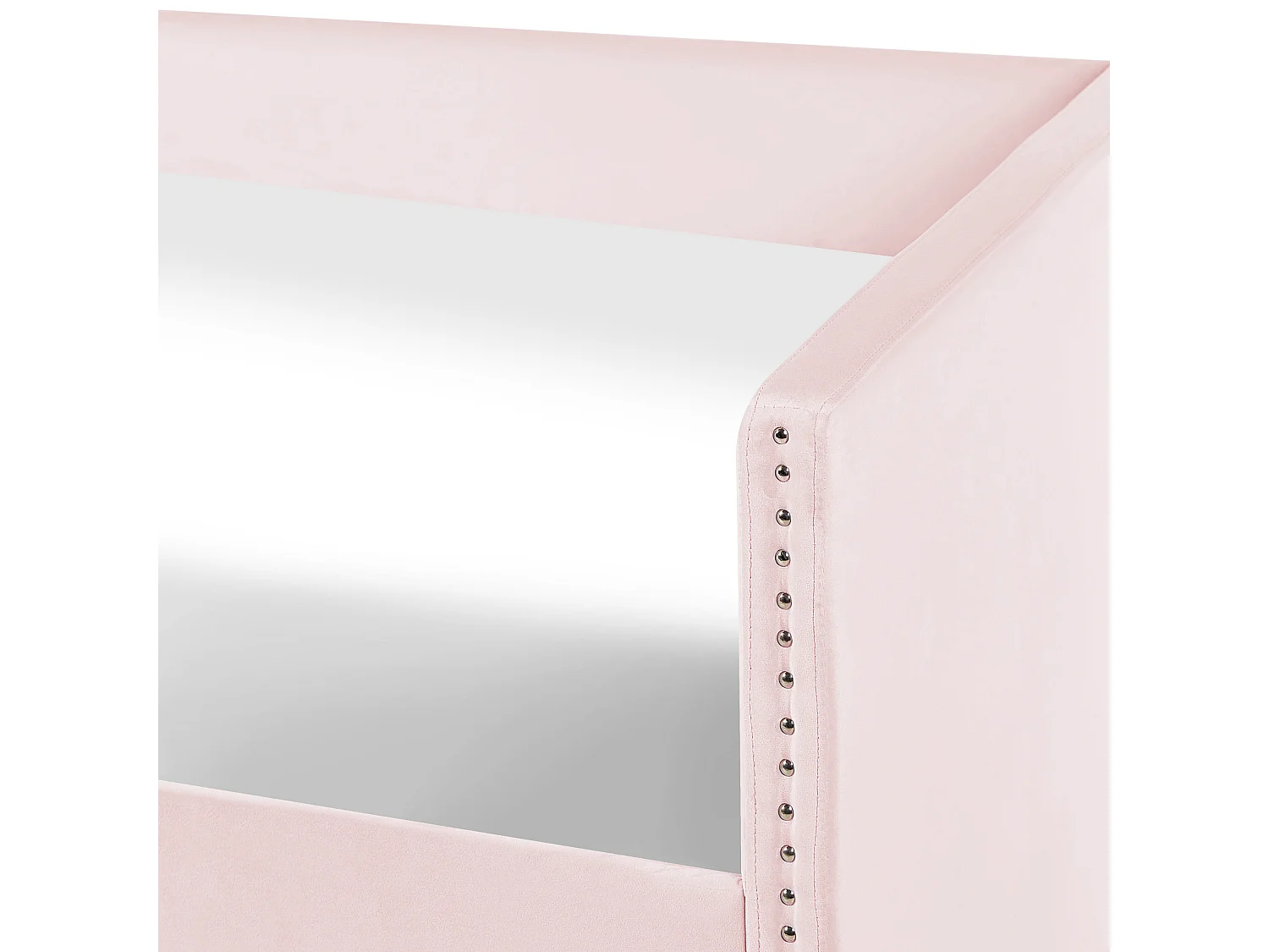 Lit gigogne Velours TROYES 90 x 200 cm Rose pastel