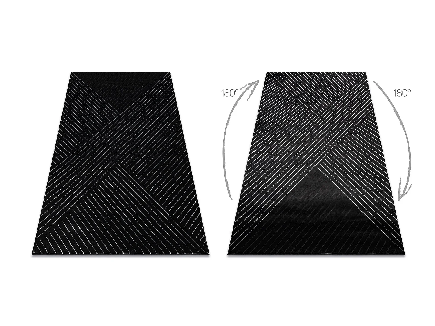 Tapis EMERALD exclusif A0084 glamour, élégant, lignes, géométrique 160x220 cm