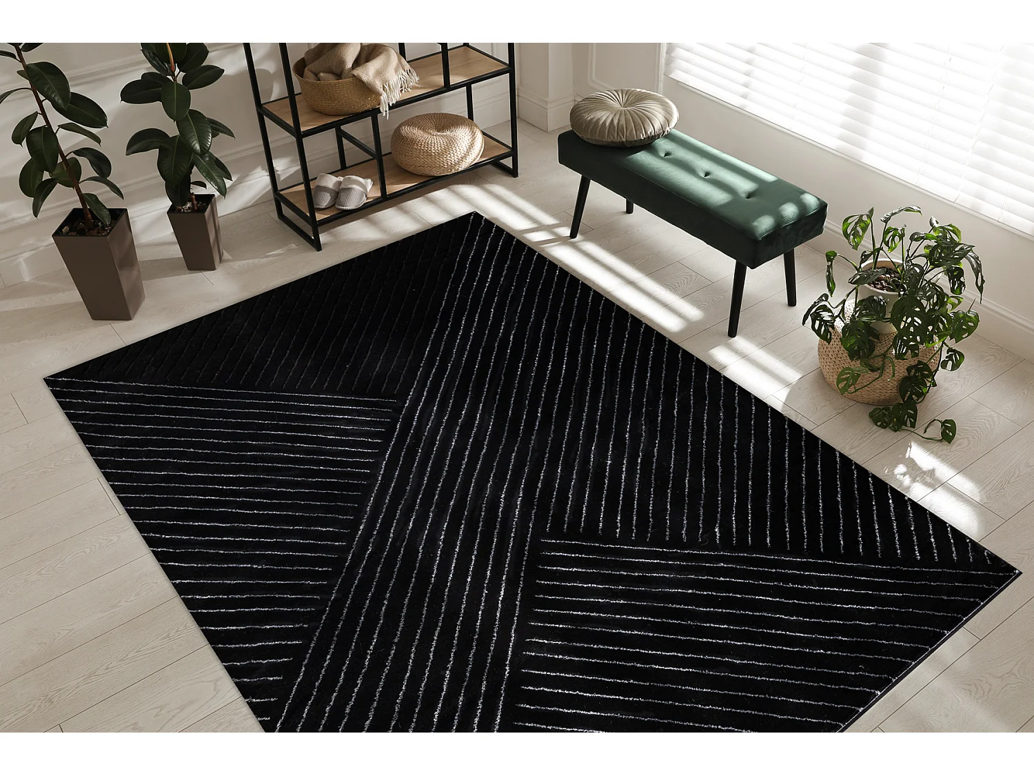 Tappeto EMERALD esclusivo A0084 glamour, elegante, linee, géométriqu 180x270 cm