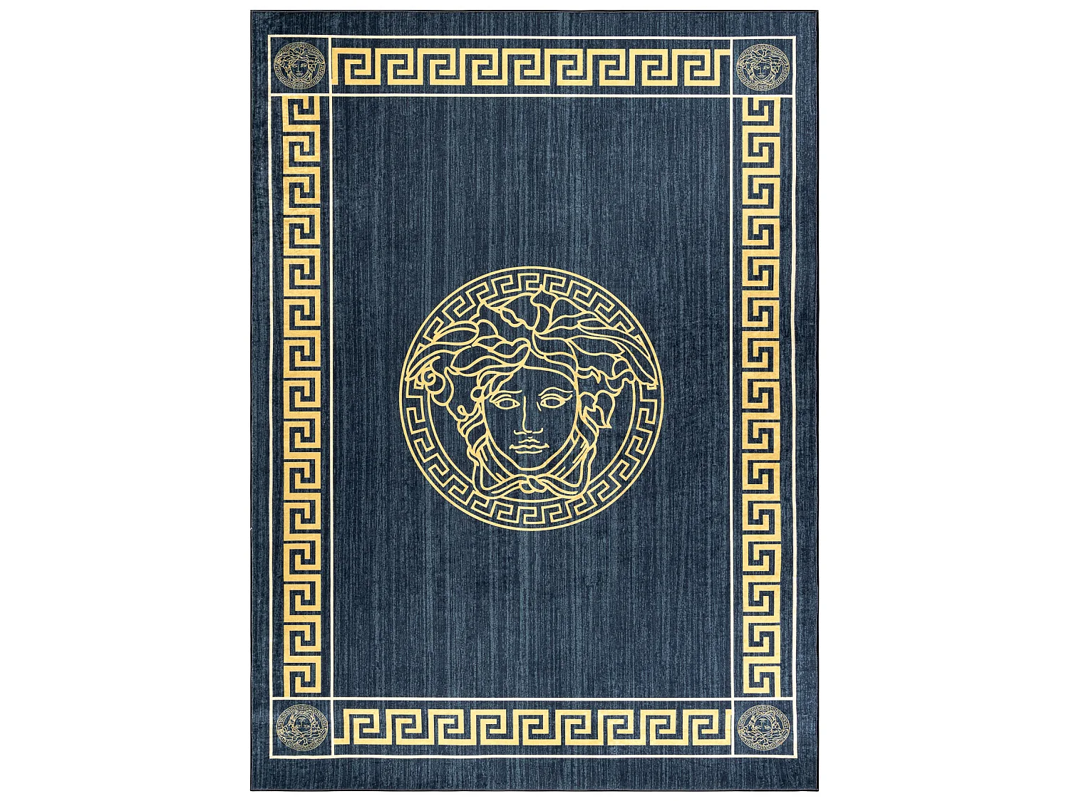 Dywan do prania ANDRE 1972 Ramka, meduza grecki antypoślizgowy - nieb 120x170 cm