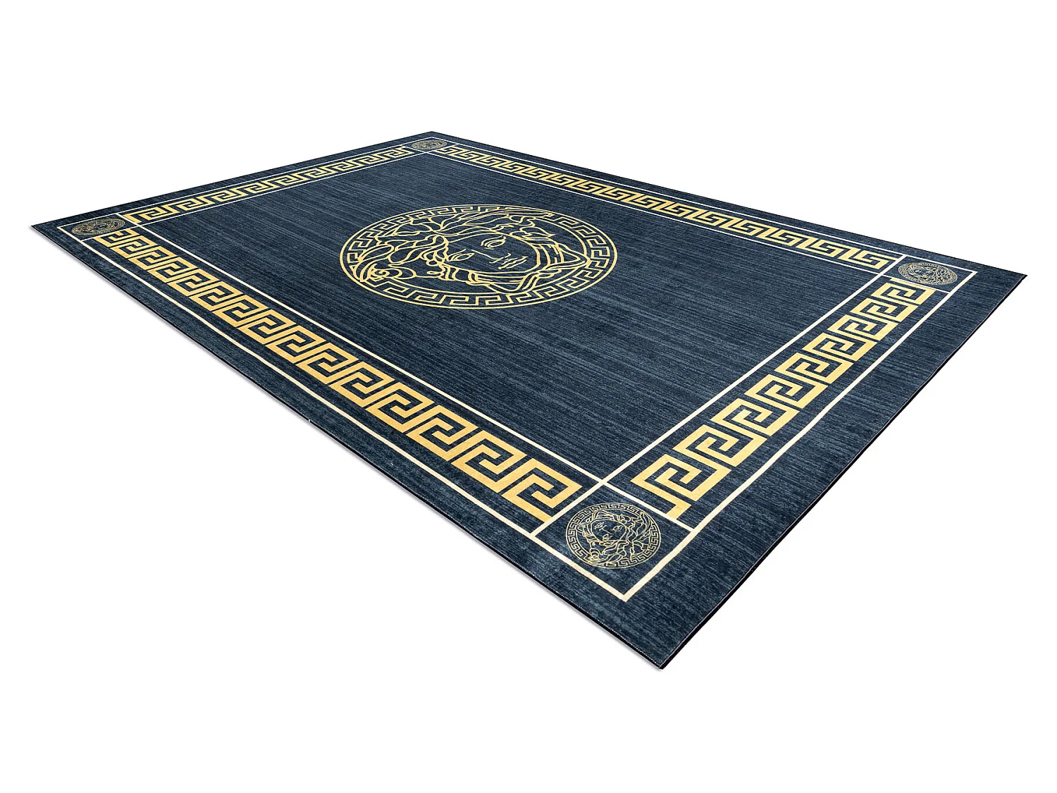 Dywan do prania ANDRE 1972 Ramka, meduza grecki antypoślizgowy - nieb 120x170 cm